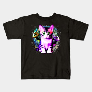 Kitty Cat Psychic Aesthetics Surreal Art Kids T-Shirt